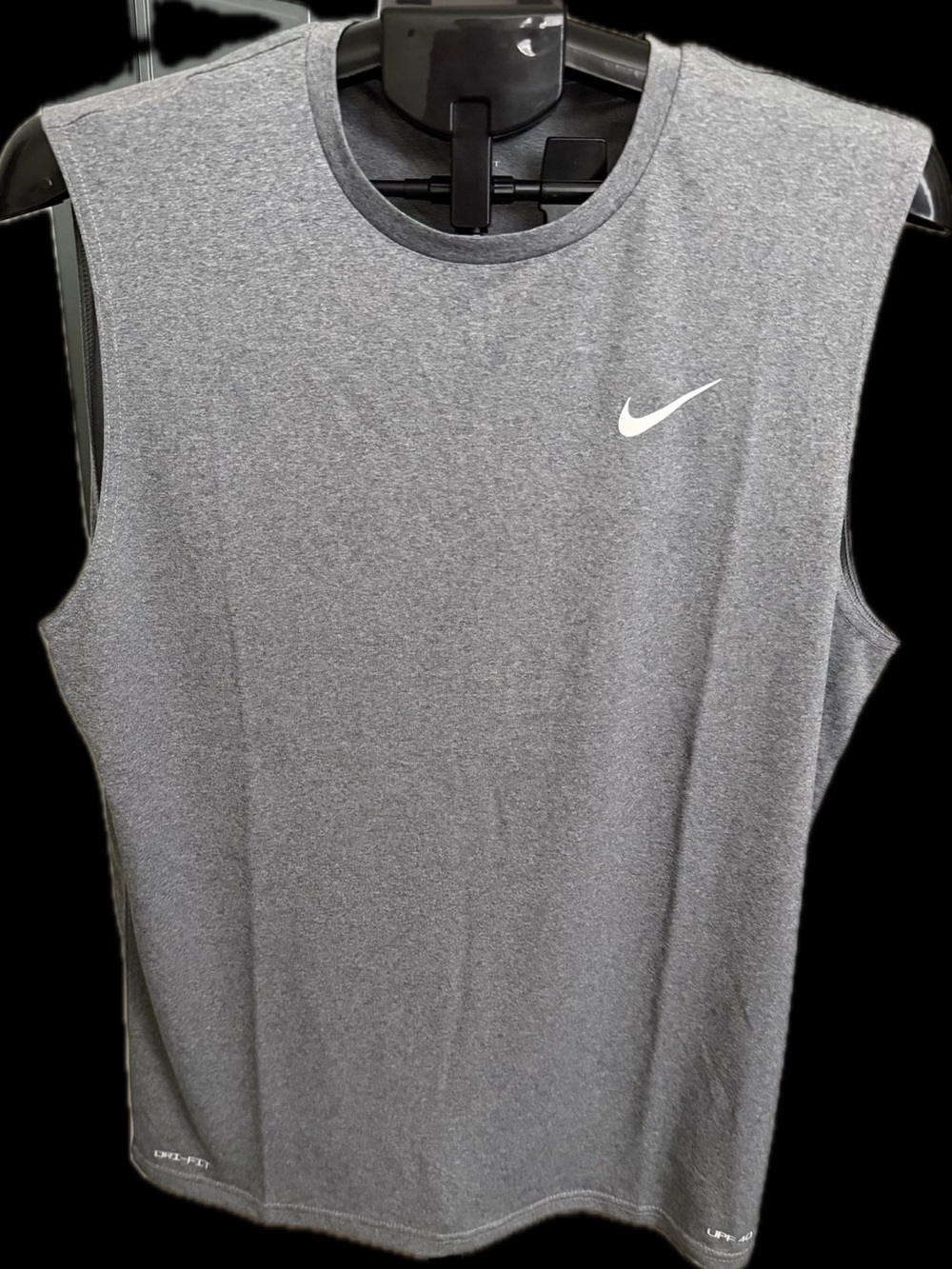 Nike Men's Gray Sleeveless Dri-FIT Tank Top